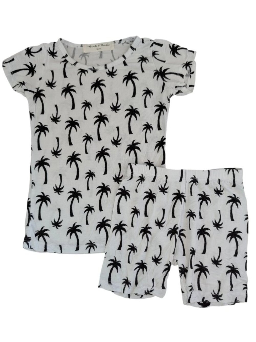 Bambi & Birdie Bamboo Vacation Palm Tree Toddler Boys Pajama Short Set 18m 24m